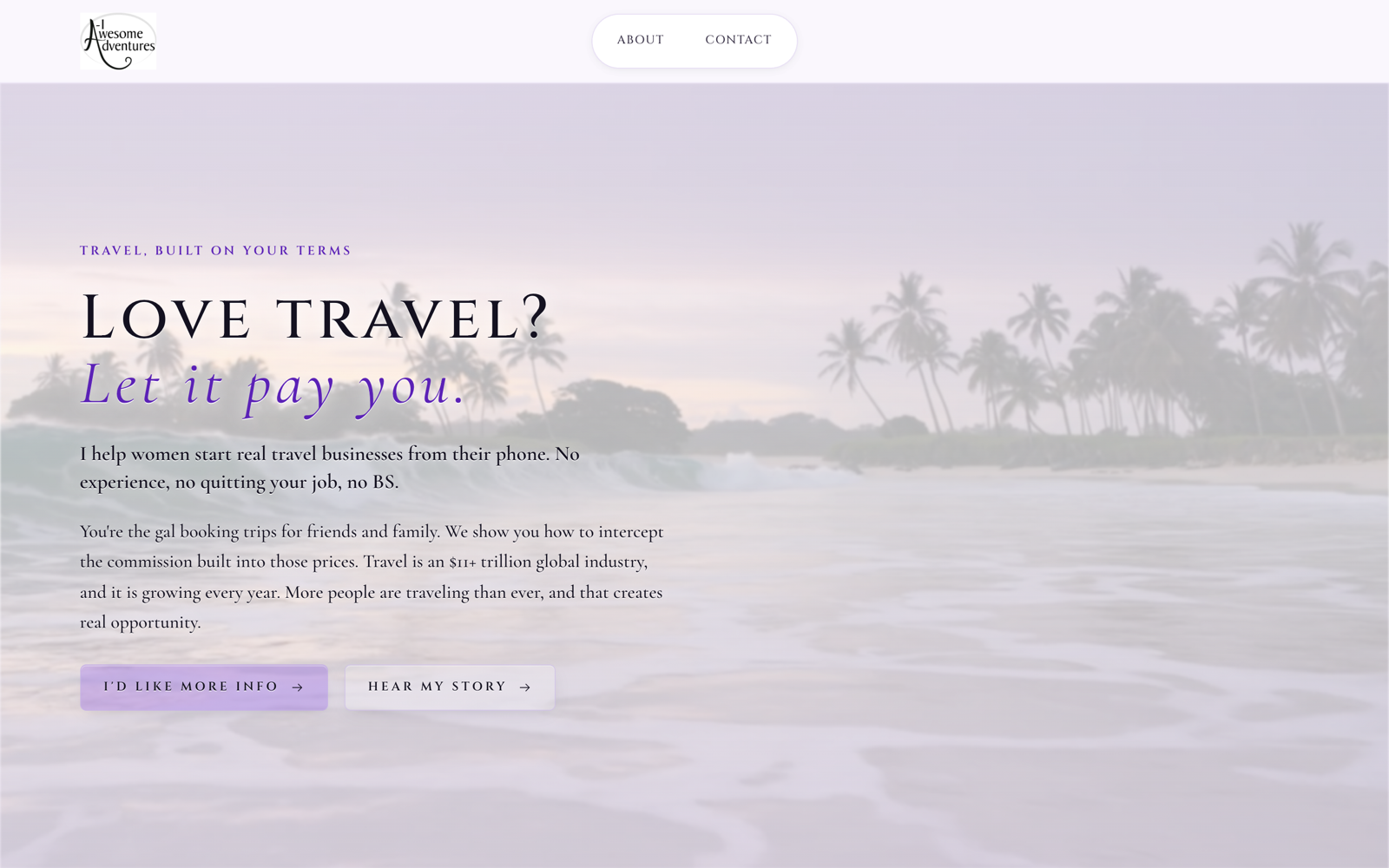Beyond Booking Trips website